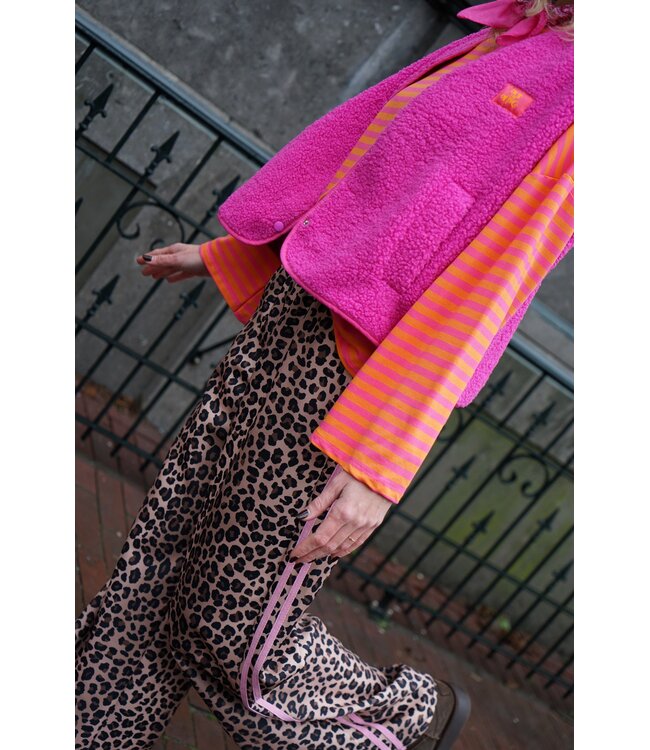 TEDDY GILET FUCHSIA OUT OF OFFICE