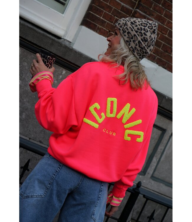 ICONIC SWEATER ROZE GEEL