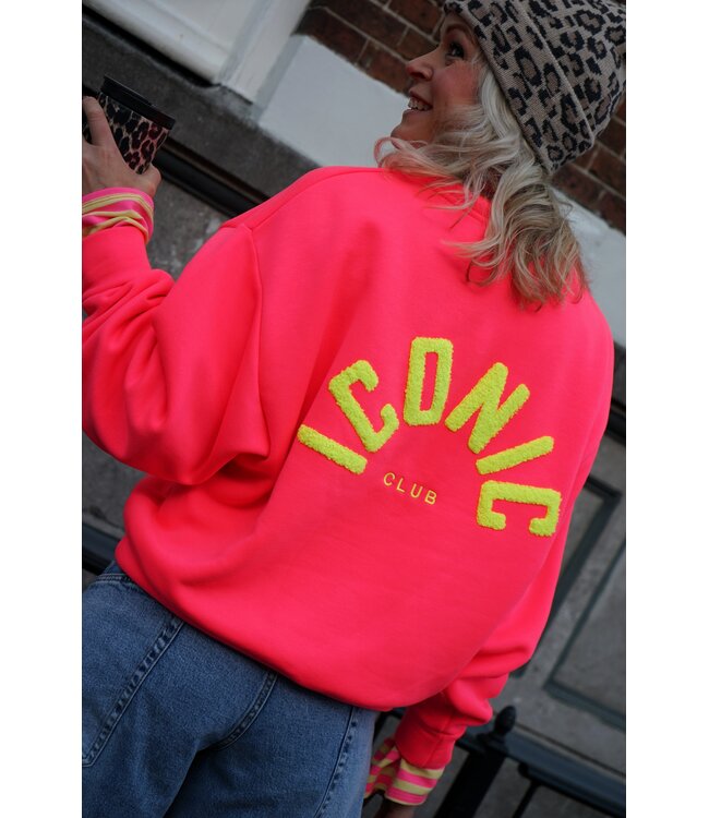 ICONIC SWEATER ROZE GEEL