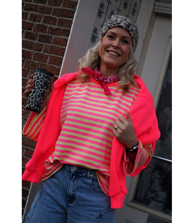 ICONIC SWEATER ROZE GEEL