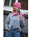 STREEP TOP KIM BLAUW ROZE