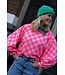 SWEATER GEBLOKT FUCHSIA ROZE