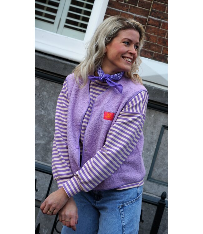 GILET OUT OF OFFICE LILA