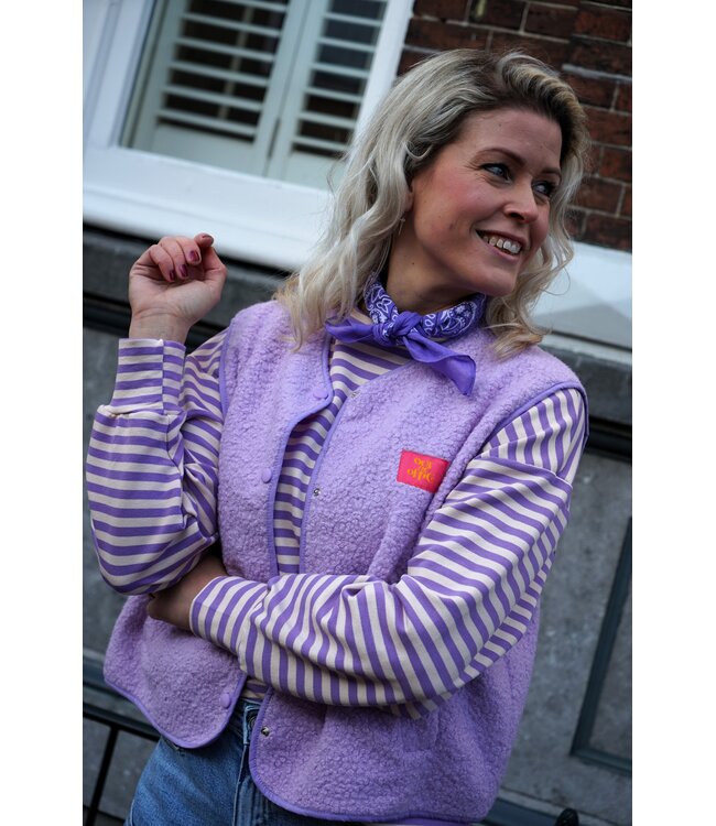 GILET OUT OF OFFICE LILA