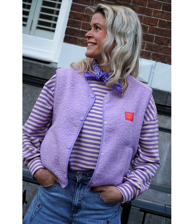 GILET OUT OF OFFICE LILA