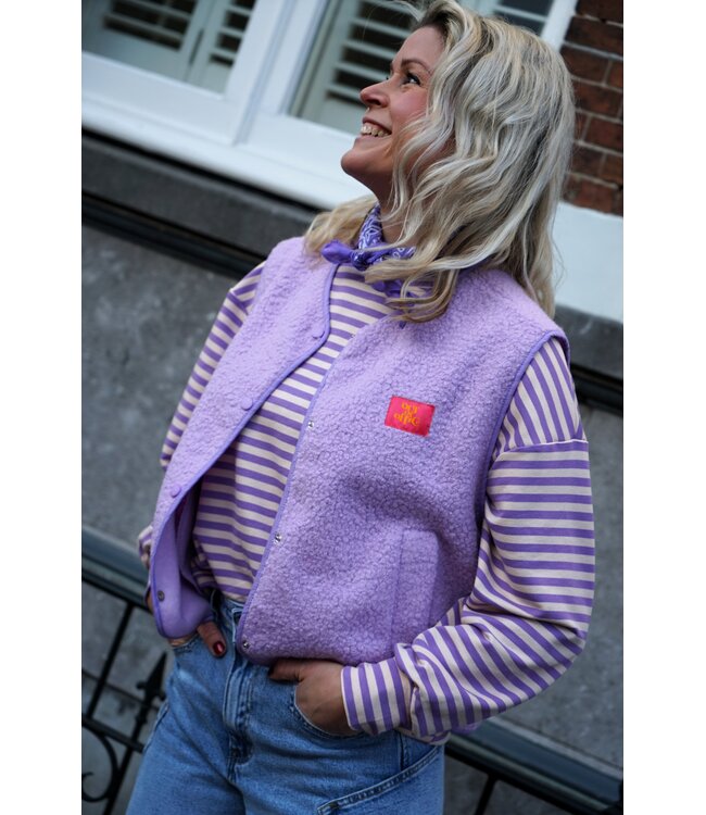 GILET OUT OF OFFICE LILA