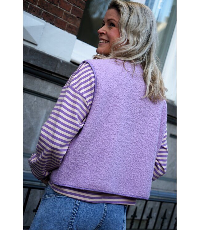 GILET OUT OF OFFICE LILA