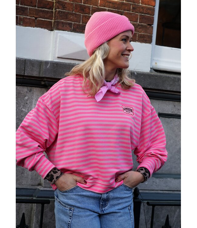 STREEP TOP AMOUR FUCHSIA ROZE