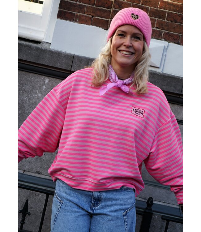 STREEP TOP AMOUR FUCHSIA ROZE