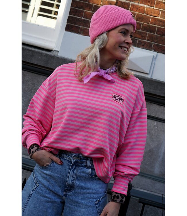 STREEP TOP AMOUR FUCHSIA ROZE