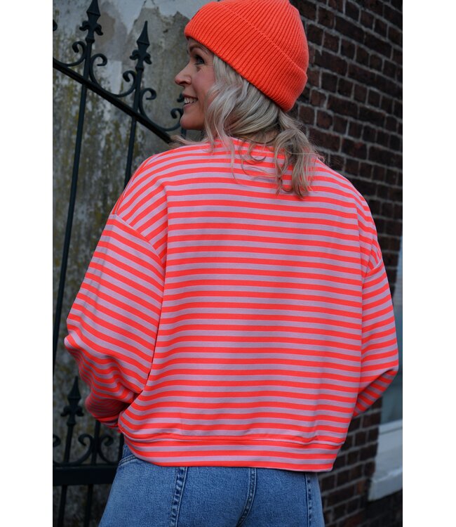 STREEP TOP AMOUR ORANJE ROZE