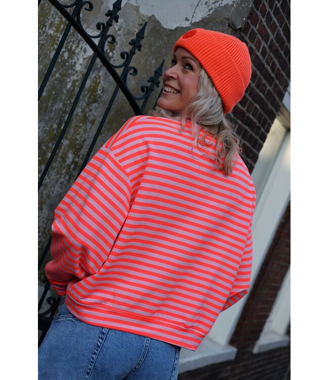 STREEP TOP AMOUR ORANJE ROZE