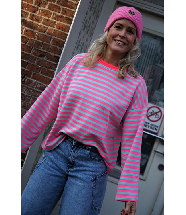 STREEP TOP LIV ROZE BLAUW