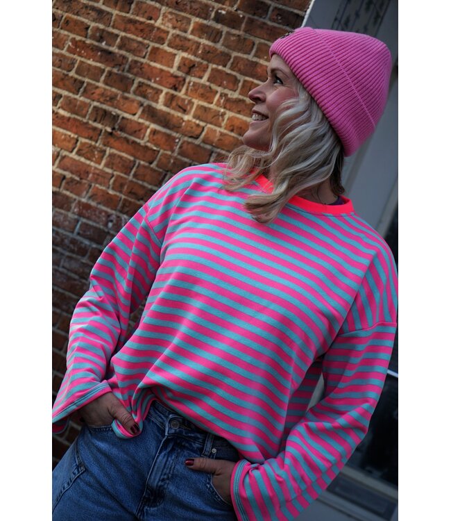 STREEP TOP LIV ROZE BLAUW