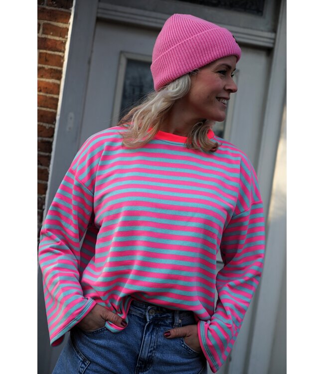 STREEP TOP LIV ROZE BLAUW