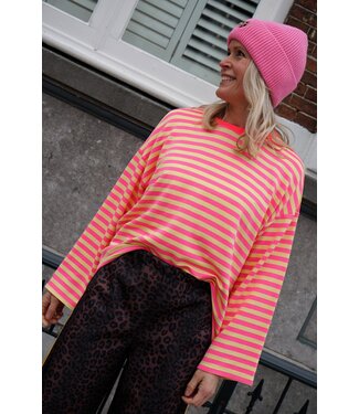 STREEP TOP LIV ROZE GEEL