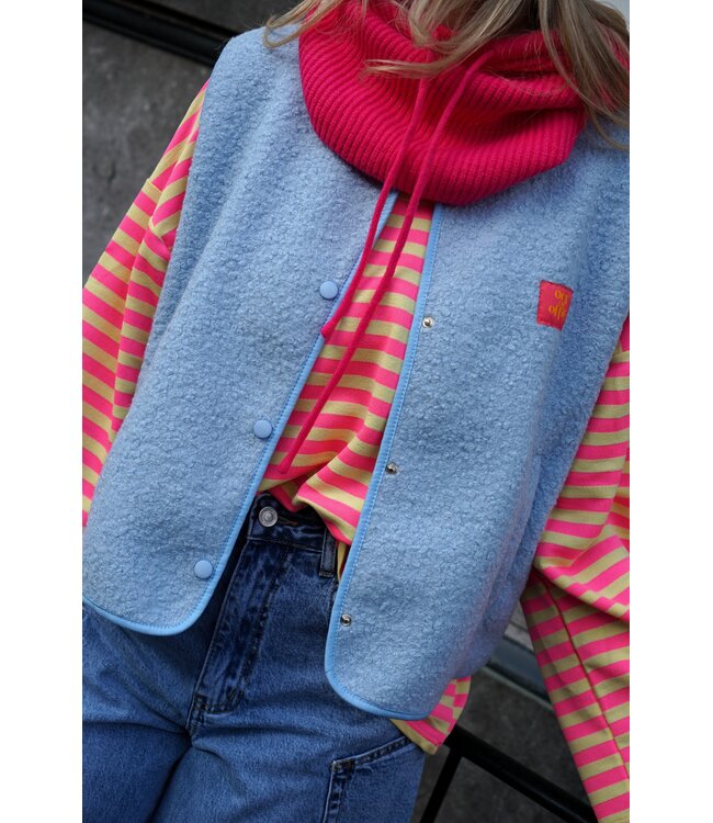 GILET OUT OF OFFICE LICHTBLAUW