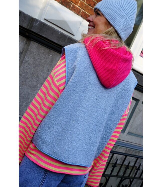 GILET OUT OF OFFICE LICHTBLAUW