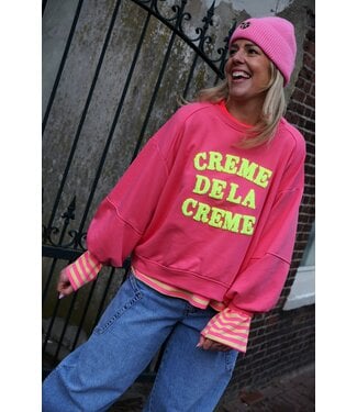 SWEATER CREME DE LA CREME ROZE GEEL