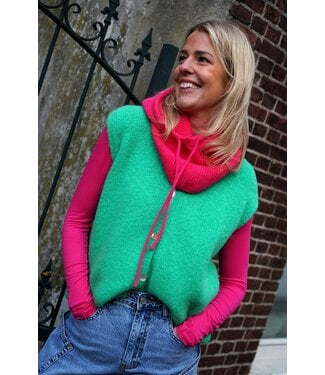 GEBREID GILET GROEN