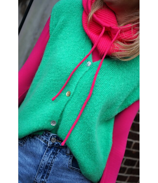 GEBREID GILET GROEN