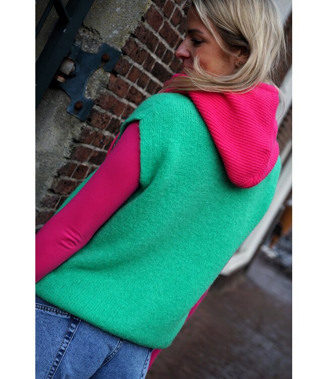 GEBREID GILET GROEN