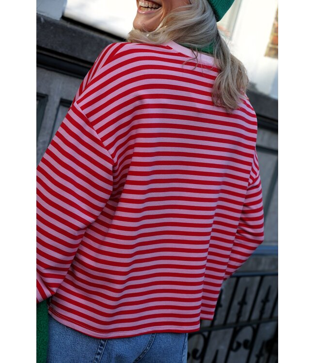 STREEP TOP OUT OF OFFICE ROOD ROZE