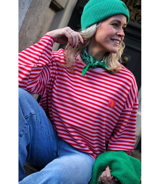 STREEP TOP OUT OF OFFICE ROOD ROZE