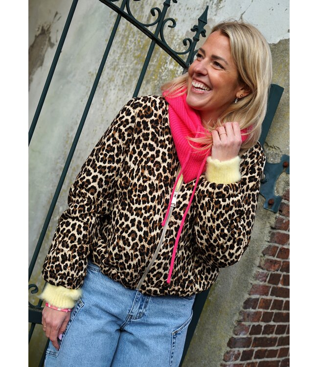 LEOPARD BOMBER GOOD VIBES