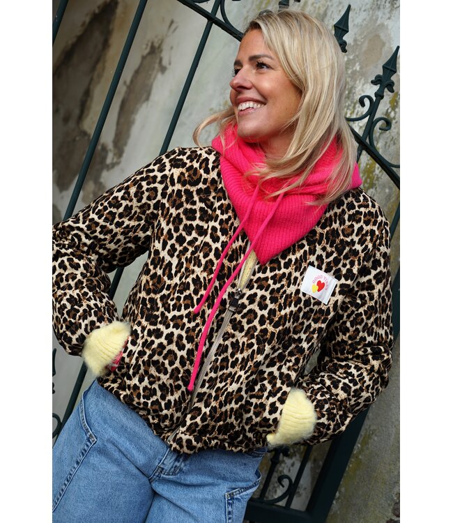 LEOPARD BOMBER GOOD VIBES