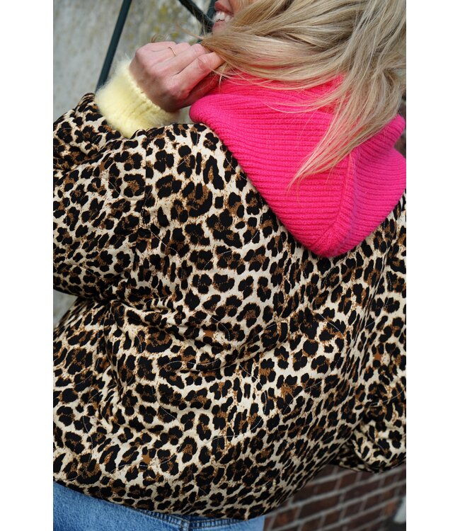 LEOPARD BOMBER GOOD VIBES