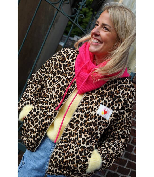 LEOPARD BOMBER GOOD VIBES