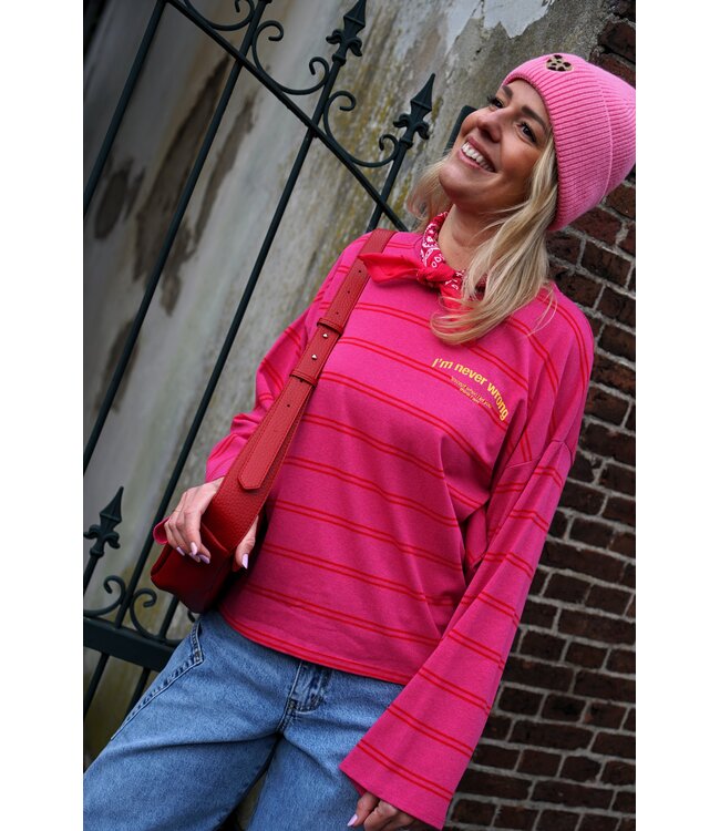 STREEP TOP NEVER WRONG ROZE ROOD
