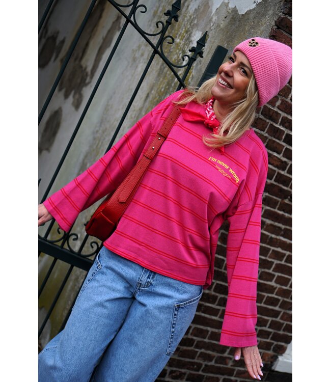 STREEP TOP NEVER WRONG ROZE ROOD