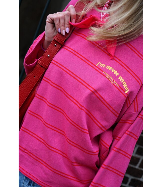 STREEP TOP NEVER WRONG ROZE ROOD