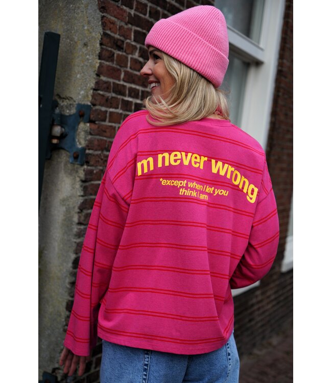 STREEP TOP NEVER WRONG ROZE ROOD