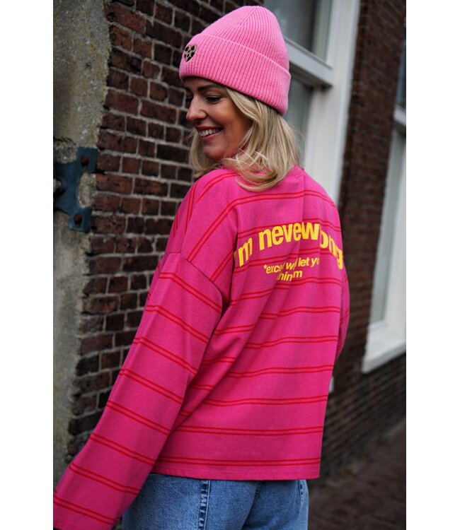 STREEP TOP NEVER WRONG ROZE ROOD