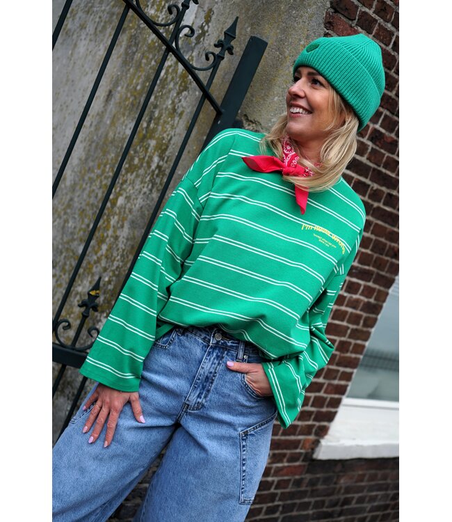 STREEP TOP NEVER WRONG GROEN