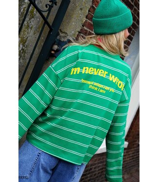 STREEP TOP NEVER WRONG GROEN