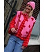 TEDDY GILET HARTJES ROOD ROZE