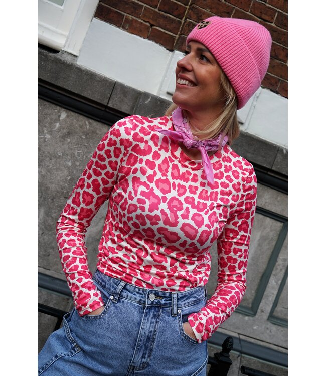 LEOPARD TOP ROZE