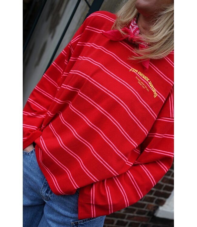 STREEP TOP NEVER WRONG ROOD ROZE