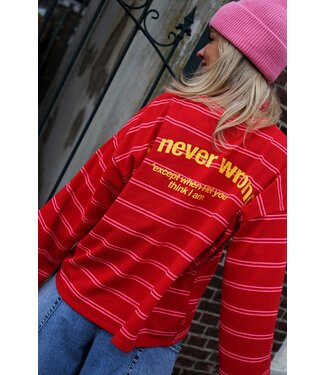 STREEP TOP NEVER WRONG ROOD ROZE