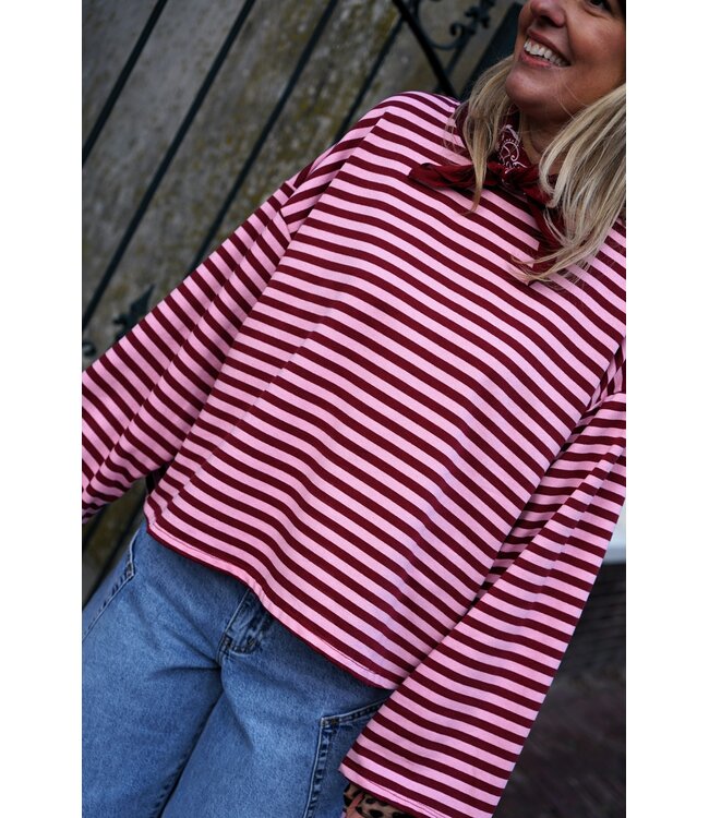 STREEP TOP SAAR BURGUNDY ROZE