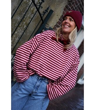 STREEP TOP SAAR BURGUNDY ROZE