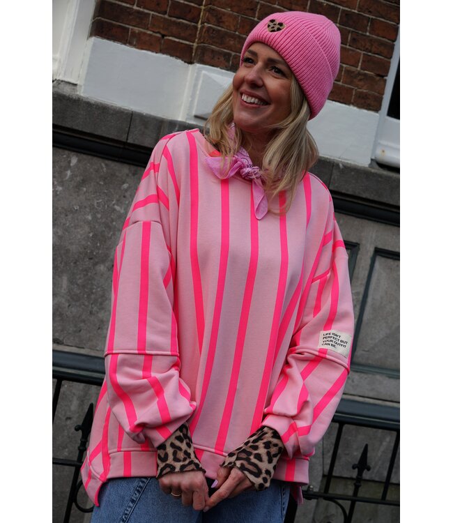 STREEP SWEATER LOT ROZE