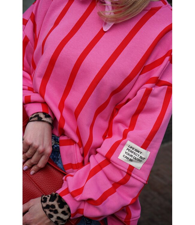 STREEP SWEATER LOT ROOD ROZE