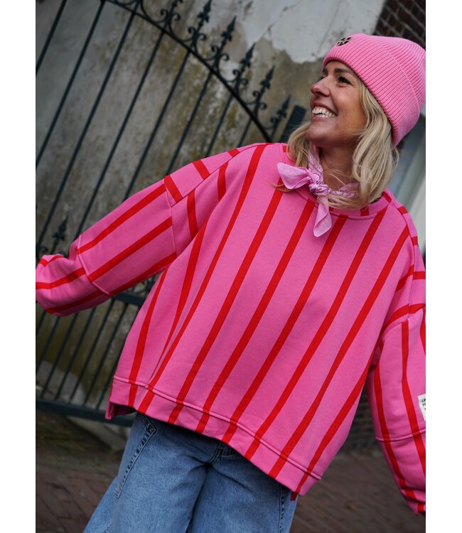 STREEP SWEATER LOT ROOD ROZE