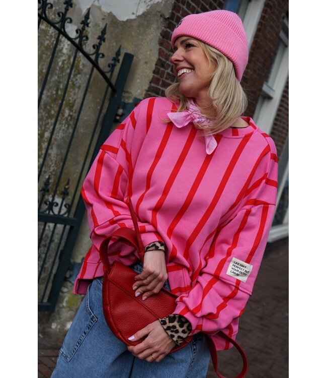 STREEP SWEATER LOT ROOD ROZE