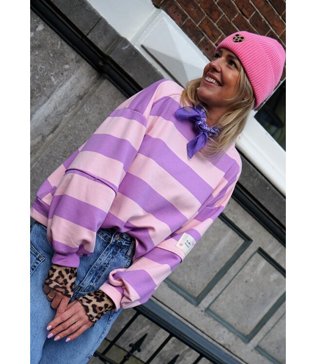 STREEP SWEATER LOVER LILA ROZE